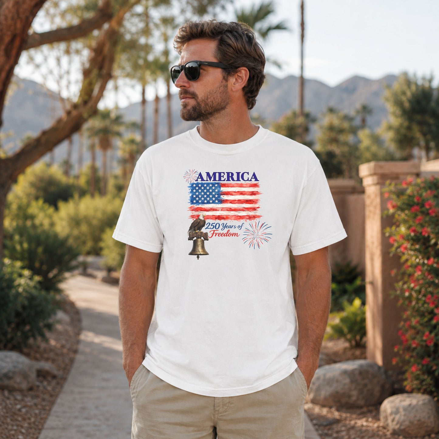 America 250 Years of Freedom Comfort Colors Heavyweight Garment-Dyed T-Shirt
